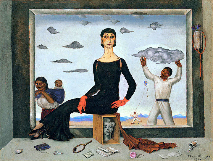 Roberto Montenegro. The First Lady, 1942. Oil on cardboard. 10-­‐3/4 x 14-1/8 in. Collection of Andrés Blaisten. Reproduced with the kind permission of Fundación Andrés Blaisten.